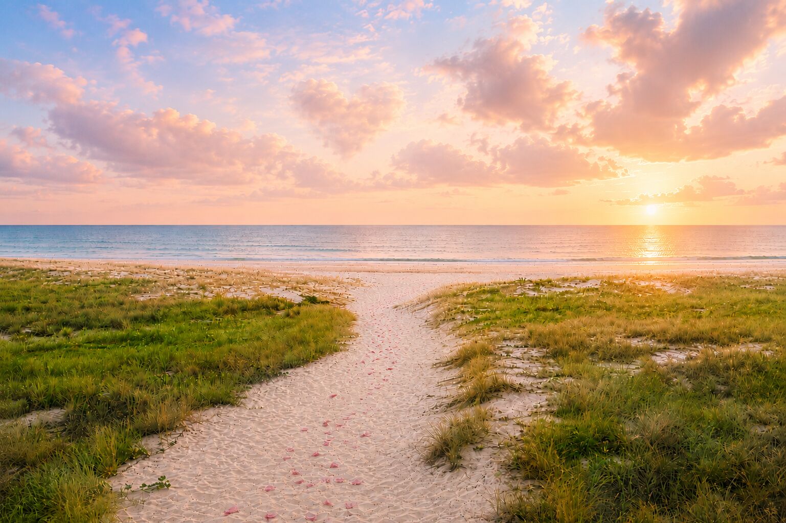 Sunrise over the beach at the Gold Coast